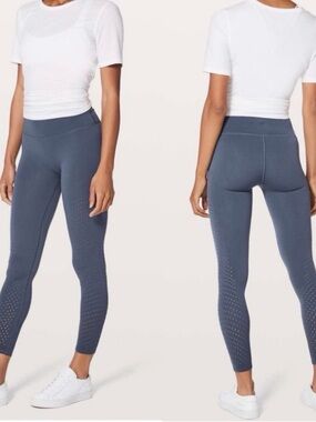 Lululemon Reveal 7/8 Tight *Vortex 25" dazed blue  size 4